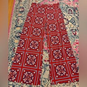 ASOS Red and Blue Paisley Pants